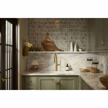 Kohler Studio Mcgee Pull-Down Kitchen Faucet w/ 3-Function Sprayhead in Vibrant Brushed Moderne Brass 28358-2MB